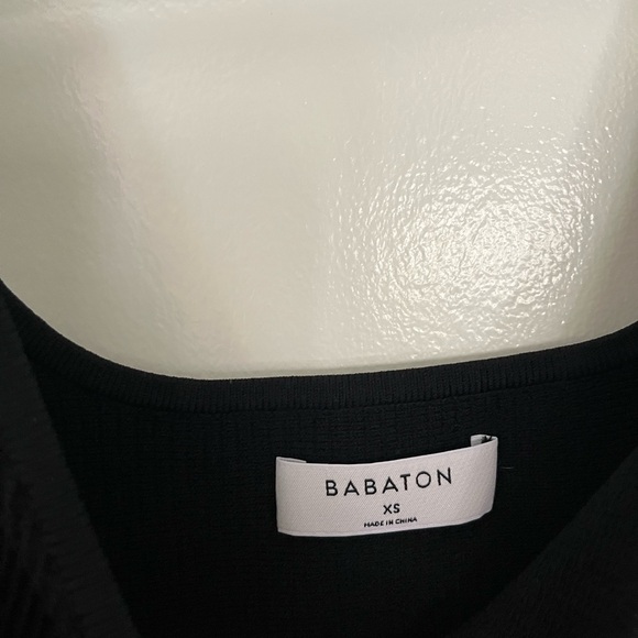 Babaton Sculpt Knit Squareneck Cropped Tank - Black - Picture 3 of 4
